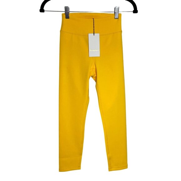 NWT Revolve lovewave Luka Yellow Cropped Pant Leggings-sz XXS - Picture 10 of 10